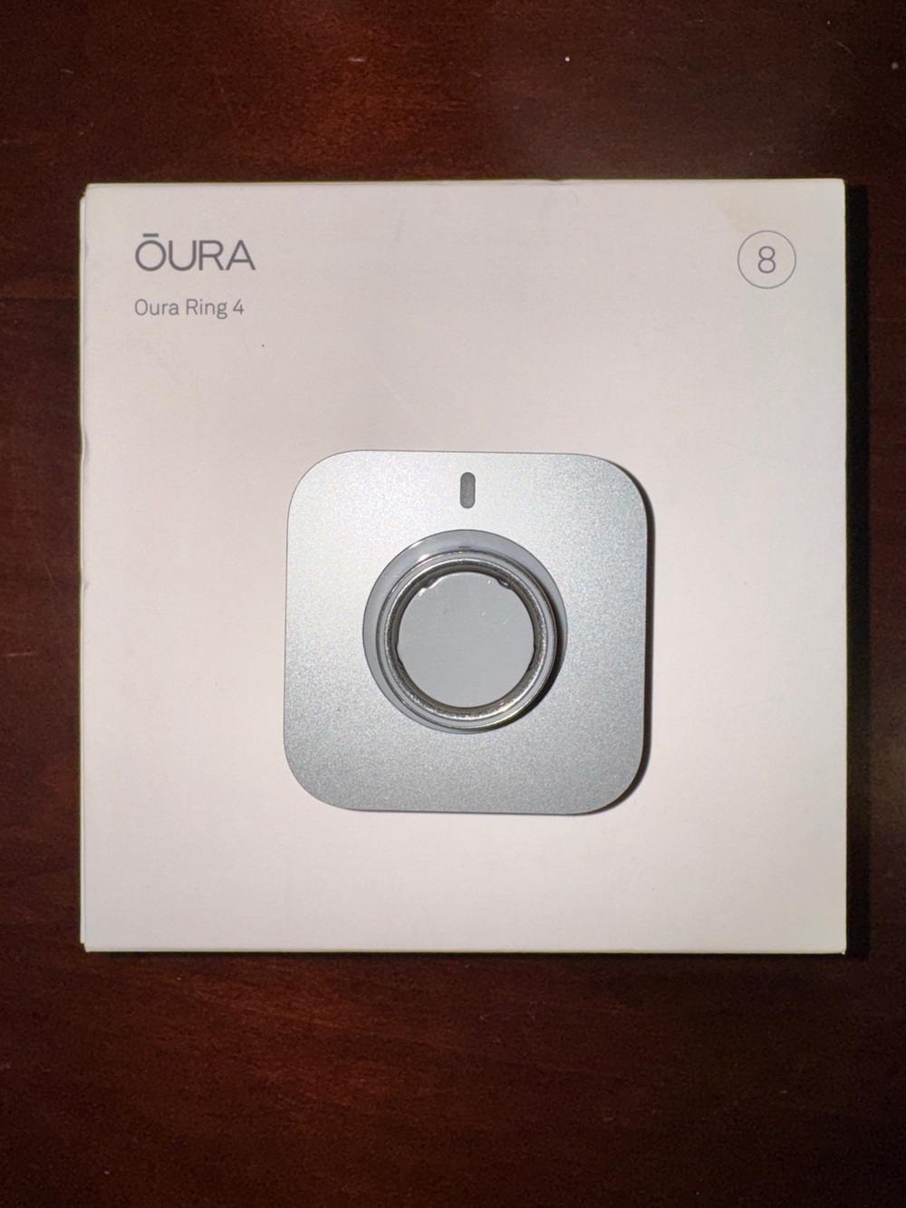 Oura Ring 4 Smart Ring - Silver Size 8